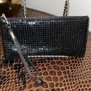 Mesh black wristlet